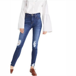 MADEWELL 9" High Rise Skinny H0317 Kurt Destructed Distressed Jean - Size 26